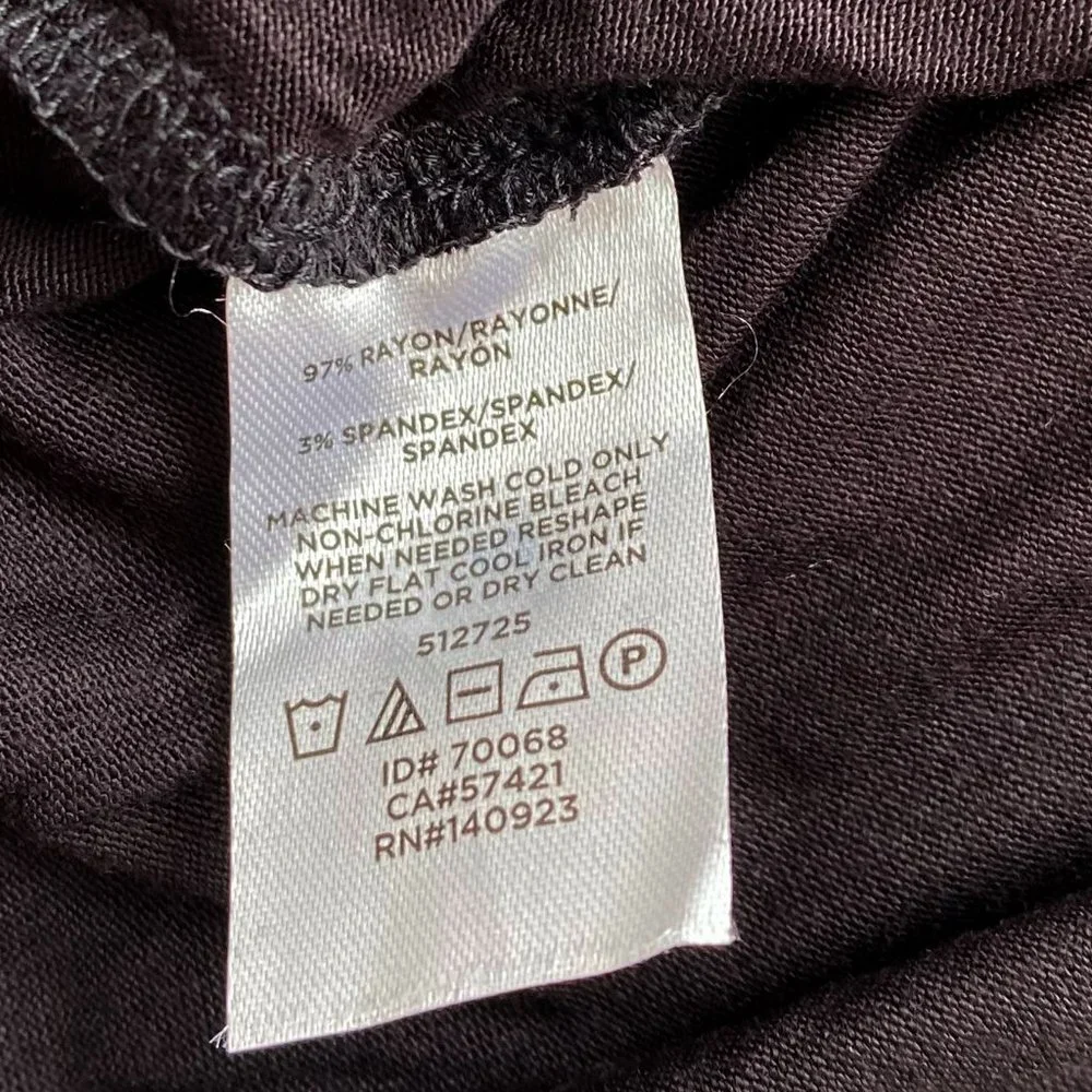 Loft NWOT Women's Short Sleeve T-Shirt, Ruffle Hem, Black, Petites Small - Picture 4 of 6